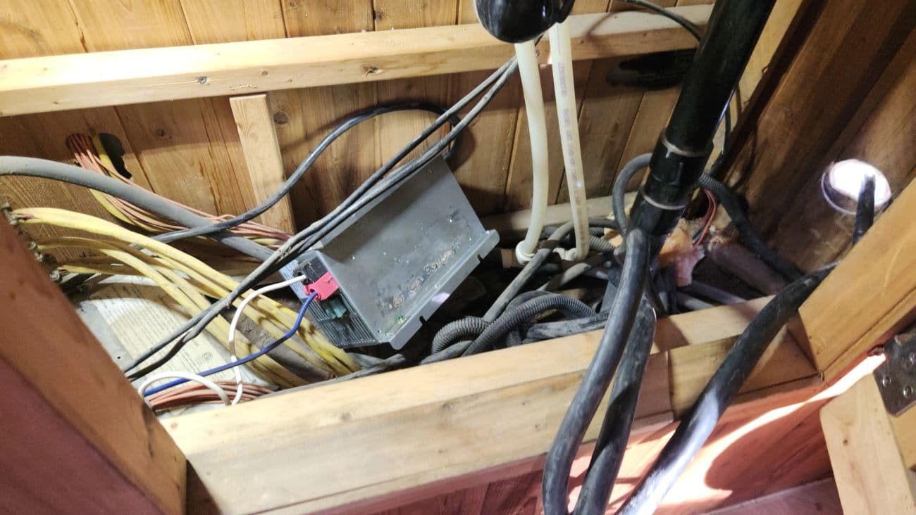 New 12V wiring properly installed in horse trailer — correct gauge clean terminations Walker County TX